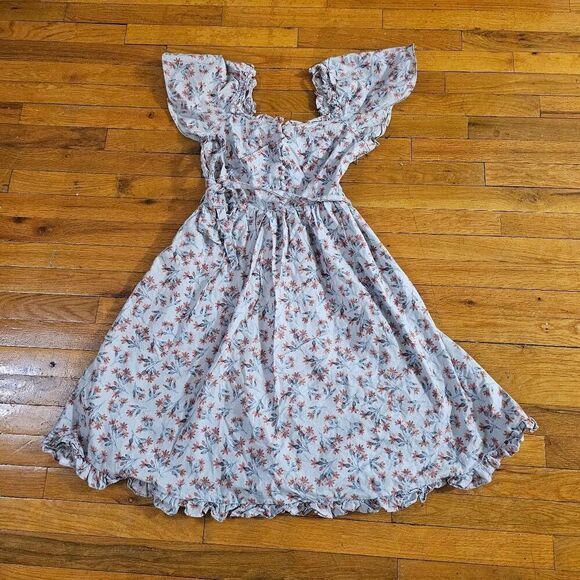 Anthropologie Gal Meets Glam Womens Marianna Floral Dress Fit & Flare Size 4 - Picture 3 of 11